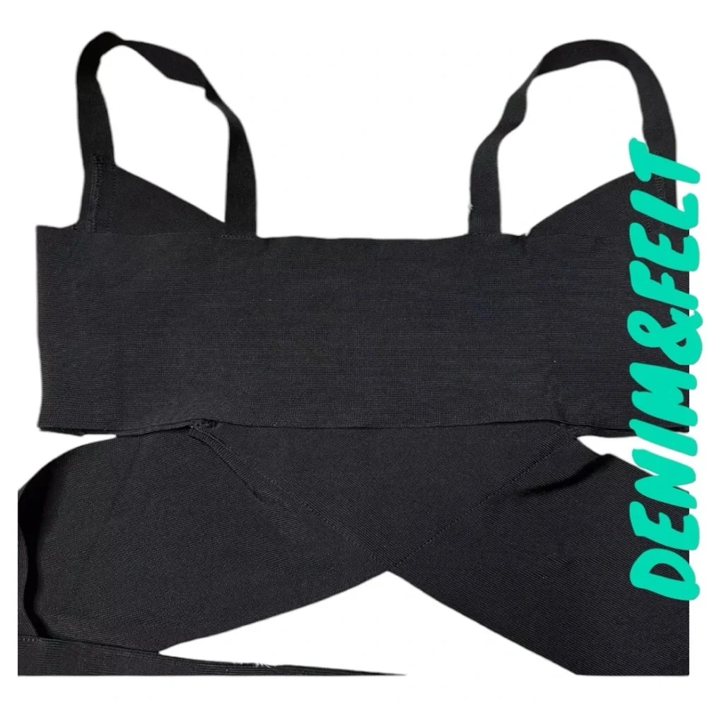 SKIMS Women's Knit Beachwear Bandage Monokini One Piece | Color: Onyx | NEW/NWT!